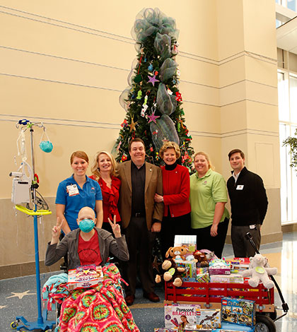 Rotary and Riley Ornament Making, Tree Trimming and Gift Giving