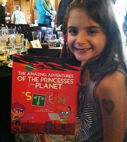 Annie Burnett with the “The Amazing Adventures of the Princesses from Planet STEM”