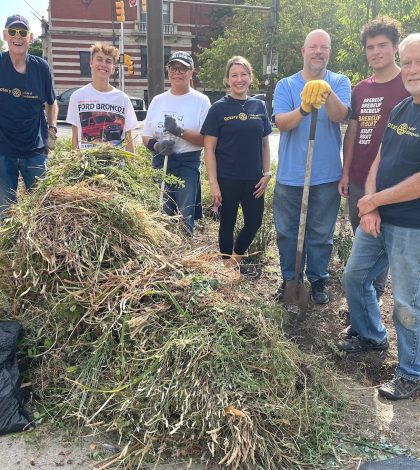 Rotarians Help Beautify Mass Ave